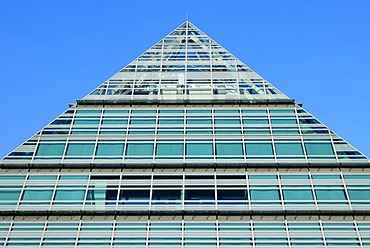 Neue Zentralbibliothek, new central library or glass pyramid, Ulm, Baden-Wuerttemberg, Germany, Europe