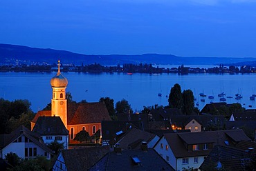 View over Allensch am Bodensee, Lake Constance, Constance district, Baden-Wuerttemberg, Germany, Europe