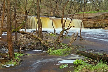 Falls on the river, Leningrad region, Russia