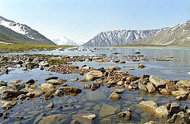 River Ili. National park Ili Alatay, mountains Zailisky Alatau, Almaty area, Kazakhstan.