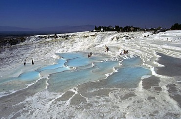 Calc-sinter terraces of Pamukkale, the Mediterranean, Turkey.