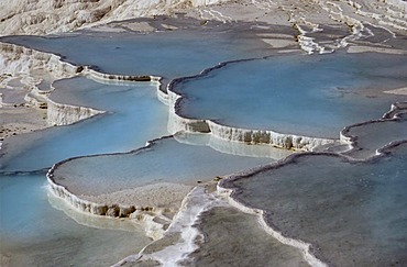 Calc-sinter terraces of Pamukkale, the Mediterranean, Turkey.