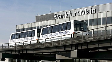 The Sky-train.Shuttle service on the Frankfurt airport, Frankfurt, Hesse, Germany.