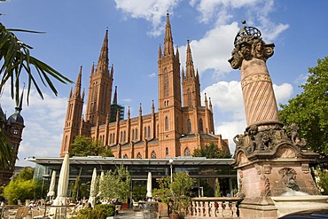 Church in old town, Wiesbaden, Hesse, Germany.