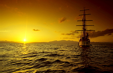 Three-mast sailing ship Amorina, Red Sea