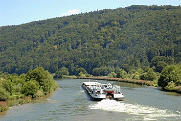 The Main Danube channel with Riedenburg in the Altmuehltal in Bavaria