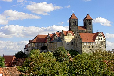 Castle mountain with castle, Quedlinburg, Germany