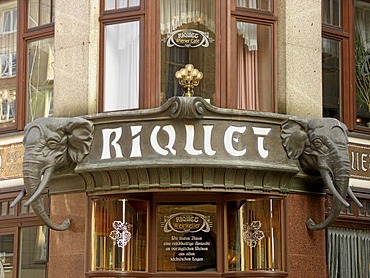 The Riquethaus in Leipzig, Saxony, Germany, detail