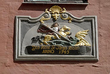 House emblem, Stralsund, Mecklenburg-Western Pomerania, Germany