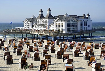 Pier of Sellin, Ruegen, Rugia, Mecklenburg-Western Pomerania, Germany