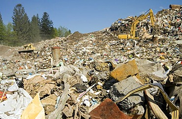 Waste at disposal site Riederberg, Woergl, Tyrole, Austria