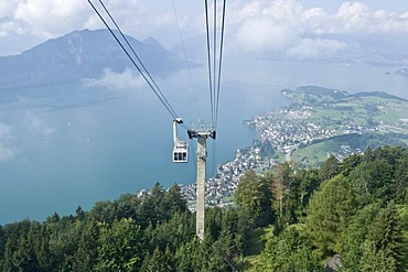 Ropeway Weggis, Lake Lucerne, Lucerne canton, Switzerland
