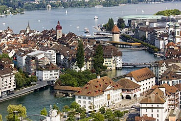 Old town at the Lake Lucerne, Lucerne, Switzerland