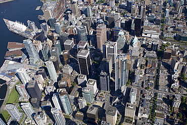 Sky scrapers of Coral Harbour, Vancouver, British Columbia, Canada, North America