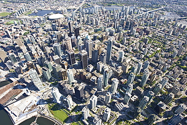 Sky scrapers in Coral Harbour, Vancouver, British Columbia, Canada, North America