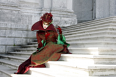 Person wearing mask, Carnival in Venice, Venice, Italy, Europe