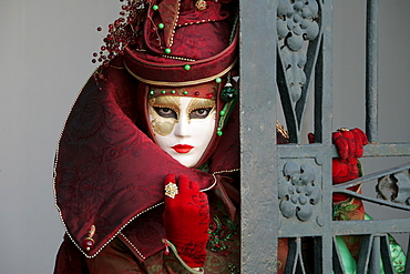 Person wearing mask, Carnival in Venice, Venice, Italy, Europe