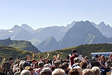 Traditional festival on Nebelhorn mountain - Allgau Bavaria Germany