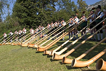 Alphorn festival in Hindelang-Oberjoch - Allgau Bavaria Germany