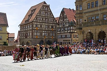 Traditional dance in Rothenburg ob der Tauber - Franconia - Germany