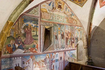 Frescos in chapel of Bruck castle Lienz East Tyrol Austria