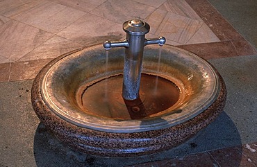 Karlovy Vary Karlsbad spa fountain Bohemia Czech Republic