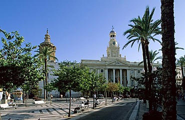 Cadiz - townhall Plaza San Juan de Dios - Andalusia Spain