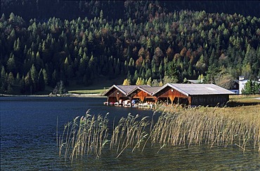 Lautersee lake near Mittenwald Upper Bavaria Germany