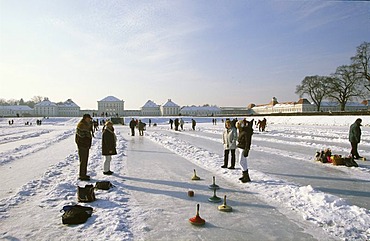 Curling Nymphenburg castle Munich Germany