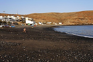 Lajita , running children , Fuerteventura , Canary Islands