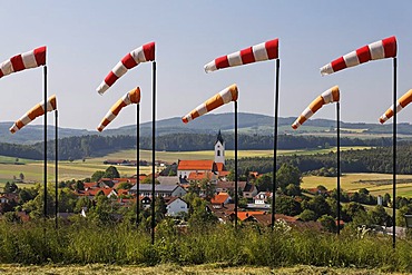 Wind cones , work of art from Ivan Kafka , Eschlkam , Upper Palatinate , Bavaria Germany