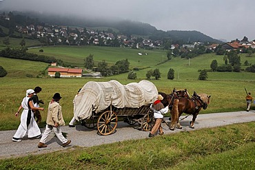 Historical Saeumer procession, Grafenau, Bavarian Forest, Lower Bavaria, Germany