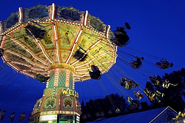 Carousel at Gaeuboden festival in Straubing, Lower Bavaria, Germany