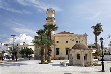 Minaret and fountain house in Ierapetra, Eastern Crete, Greece