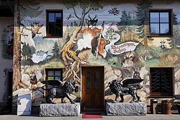 Wolpertinger show at Baerwurzerei Hieke distillery in Zwiesel, Bayerischer Wald, Lower Bavaria, Germany