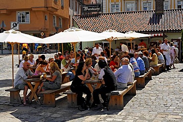 Historic Wurstkuchl, Regensburg, Upper Palatinate, Bavaria, Germany