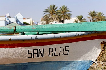 Fisher boat San Blas in Castillo del Romeral, Gran Canaria, Spain