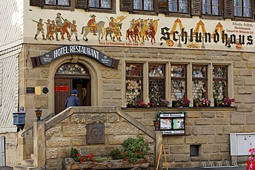 Hotel Restaurant Schlundhaus, Bad Koenigshofen, Rhoen-Grabfeld, Franconia, Bavaria, Germany