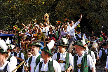 Traditional opening parade, Oktoberfest, Munich beer festival, Bavaria, Germany