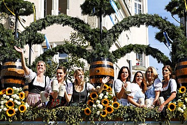 Traditional opening parade, Oktoberfest, Munich beer festival, Bavaria, Germany