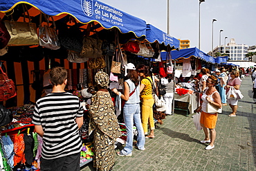 Flea market in Telmo park, Las Palmas de Gran Canaria, Spain