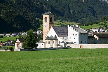 The monastery of St. John's (St. Johann) in Munstertal valley, Engadin, Switzerland, is an UNESCO world heritage site.