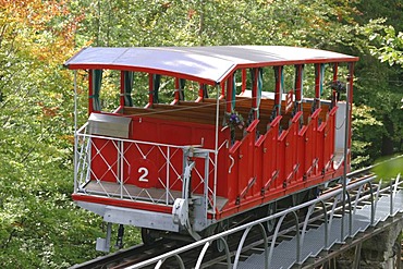 Hotel Giessbach funicular above Lake of Brienz (Bernese Oberland, Switzerland).