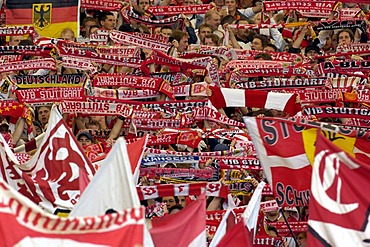 Football fans of VfB Stuttgart, Baden-Wuerttemberg, Germany