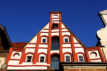 Gothic house gable, Lueneburg, Lower Saxony, Germany, Europe