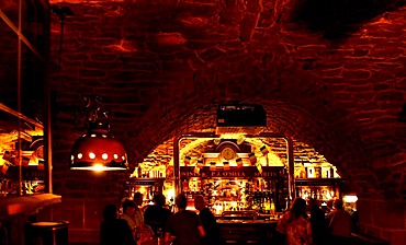 Night mood in an Irish pub, Nuremberg, Middle Franconia, Bavaria, Germany, Europe