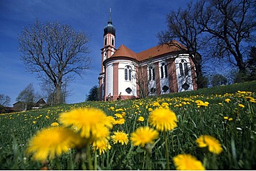 King Ludwig Tour, basilica, Vilgertshofen, Allgaeu, Bavaria, Germany