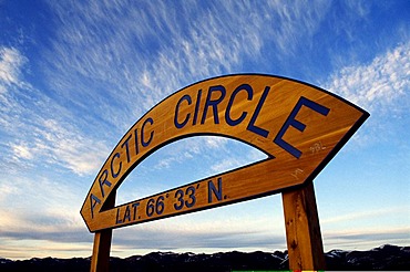 Dalton Highway, Arctic Circle, sign, Alaska, USA