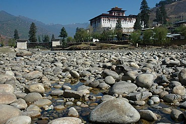 Bhutan, Kingdom, Himalaya, Rinpung Dzong with National Museum