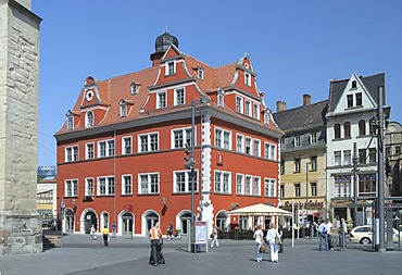 Building containing tourist information about Halle, Marktplatz Square, Halle/Saale, Saxony-Anhalt, Germany, Europe